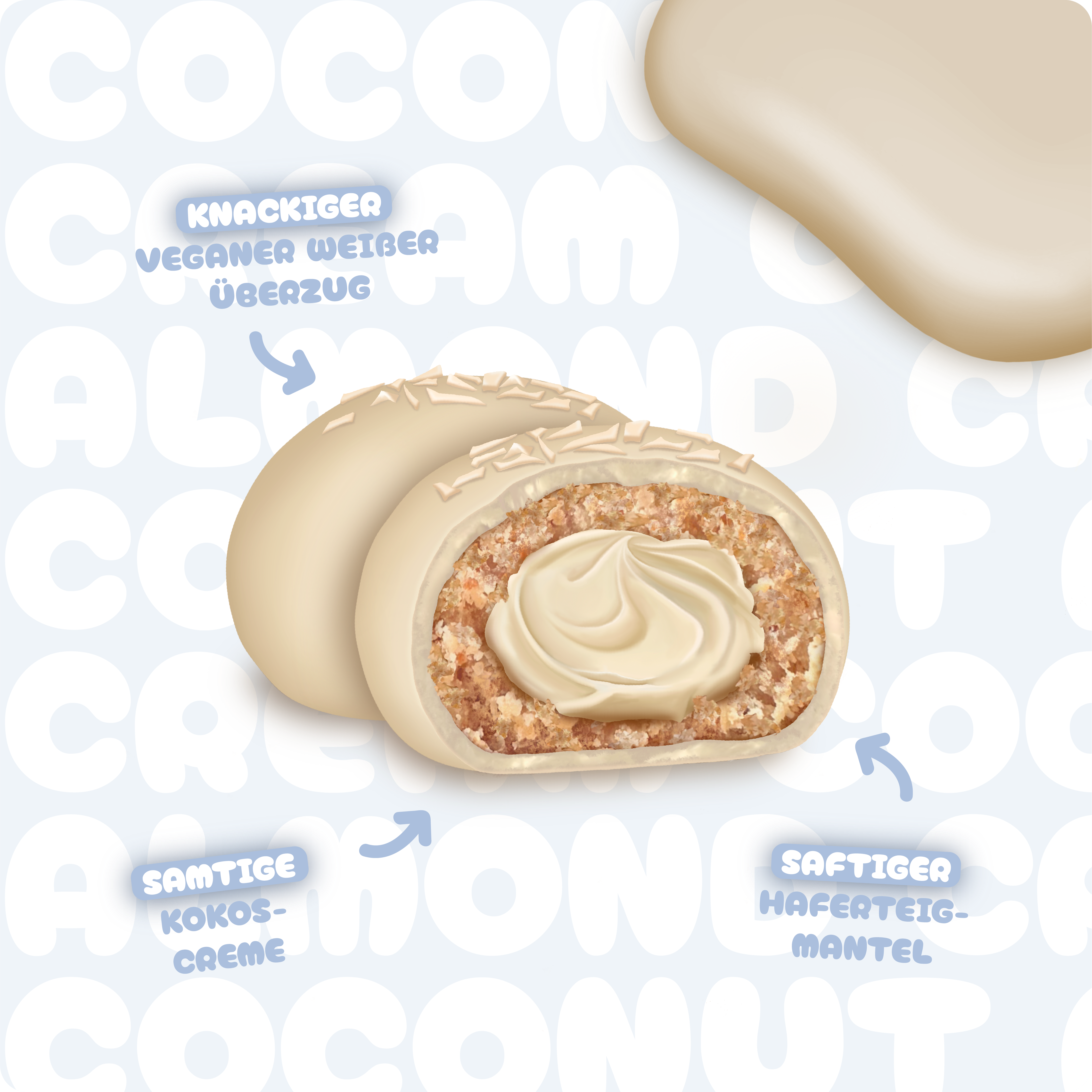 Cookiepralinen Coconut Almond Cream