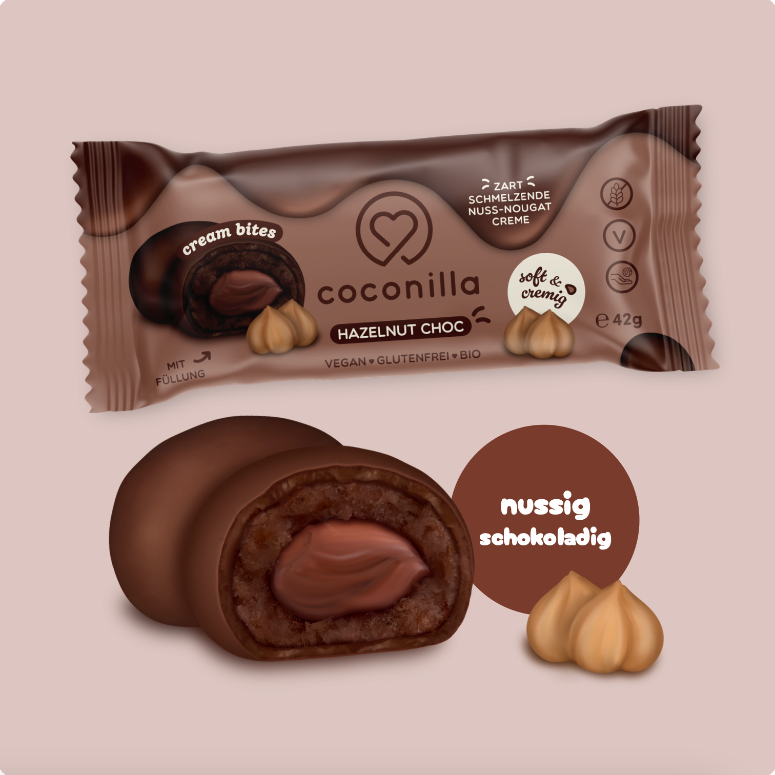 BIO - Cream Bites Hazelnut Choc