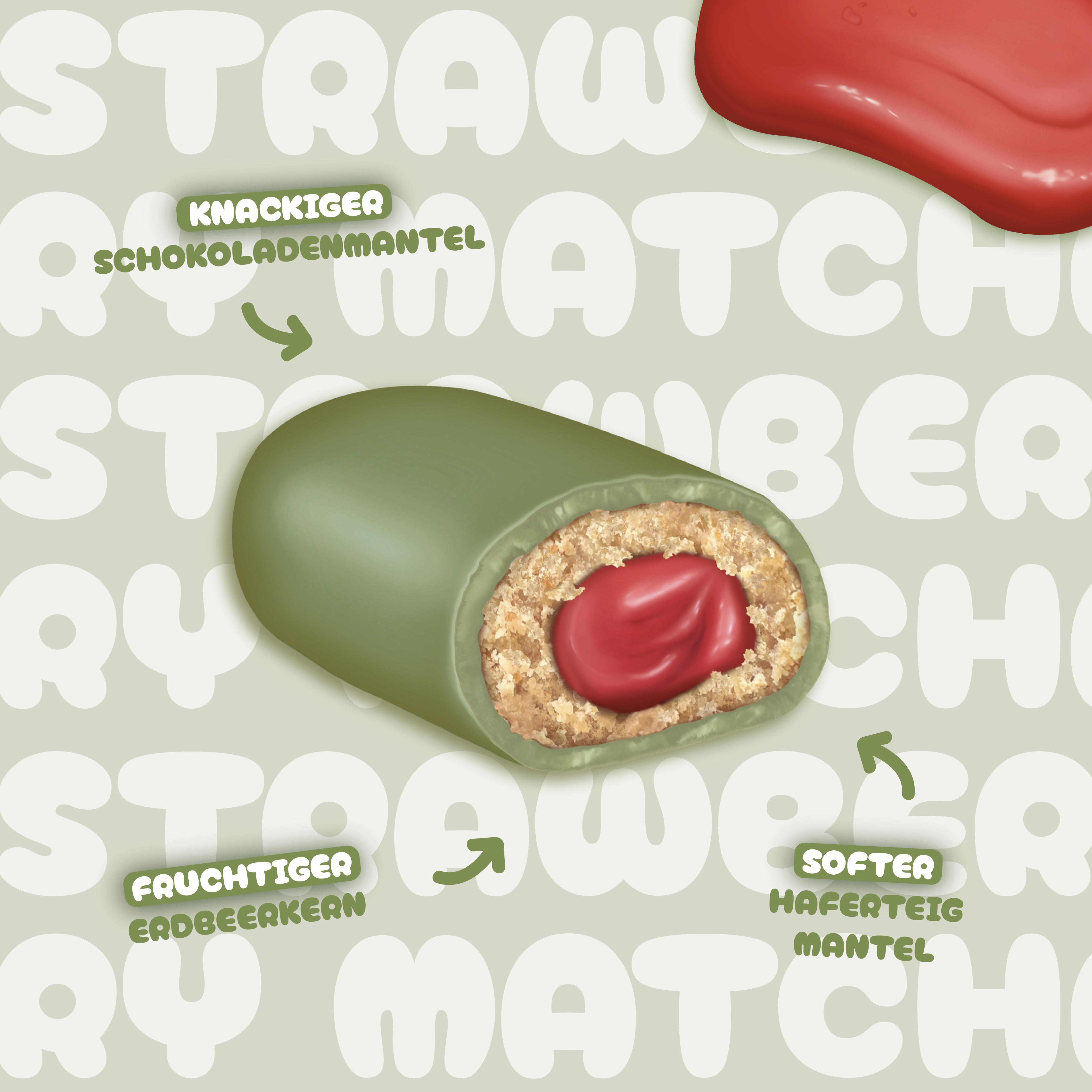 BIO - Cookie Bar Strawberry Matcha - 15er Box