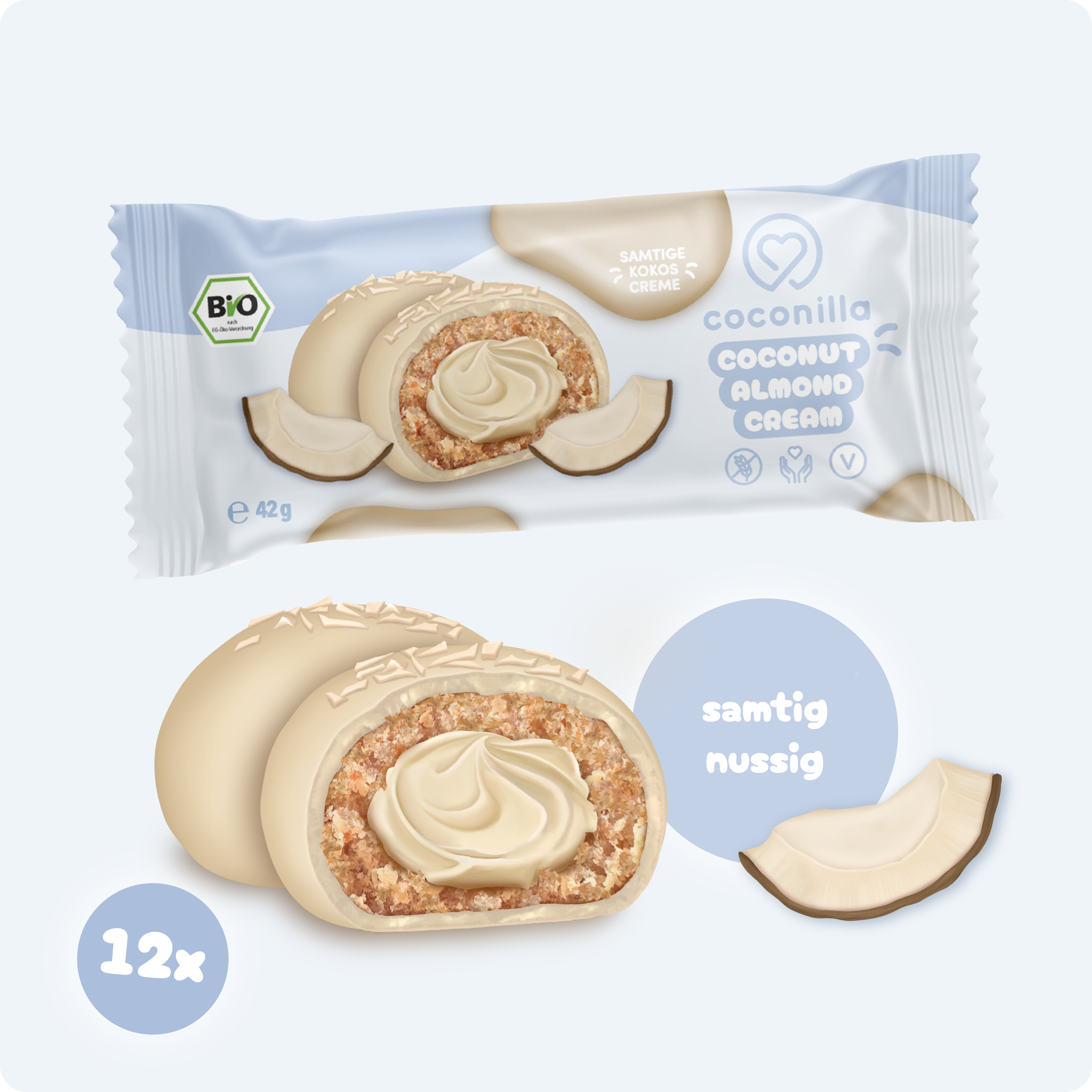 Cookiepralinen Coconut Almond Cream