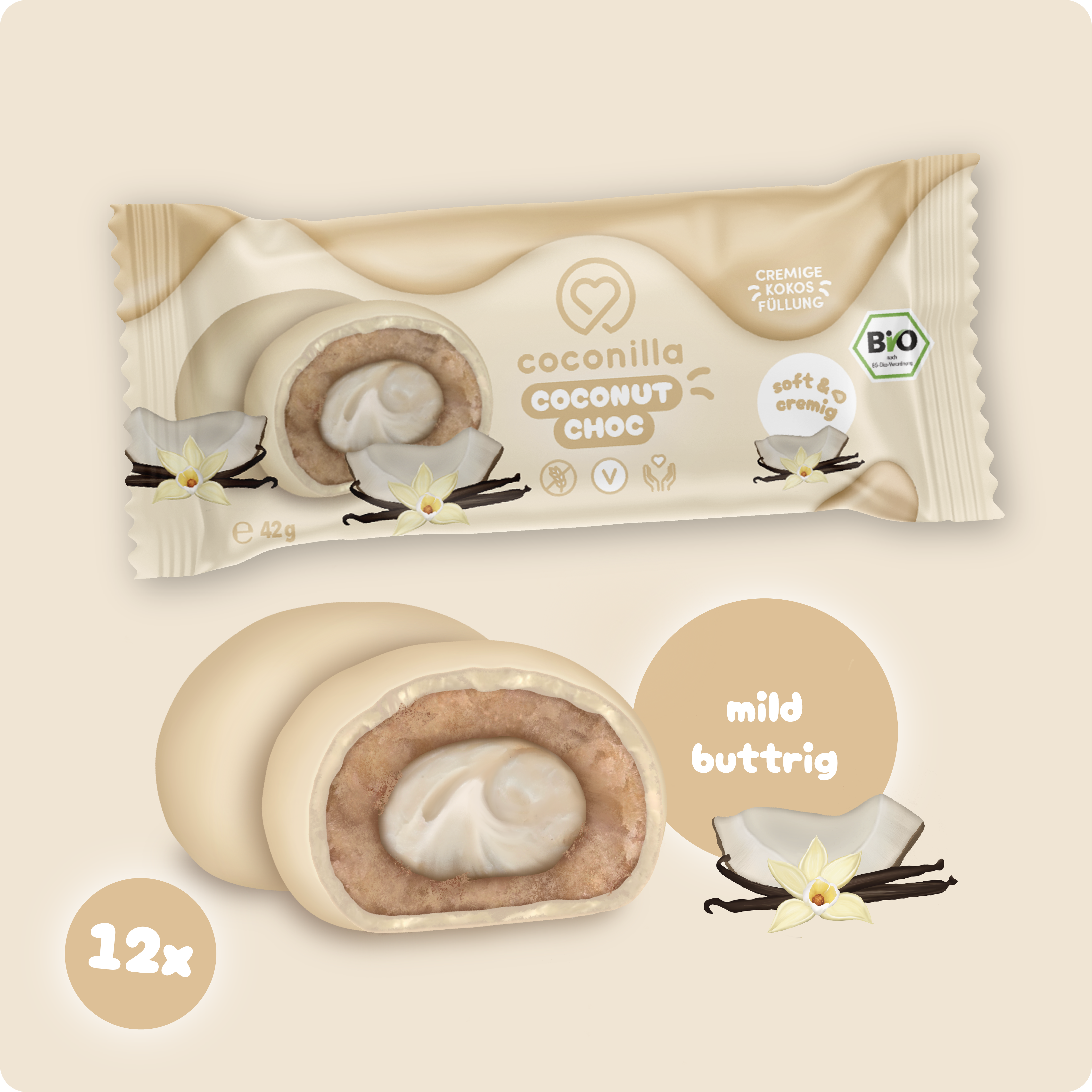 BIO - Dattelpralinen Coconut Choc - 12er Box