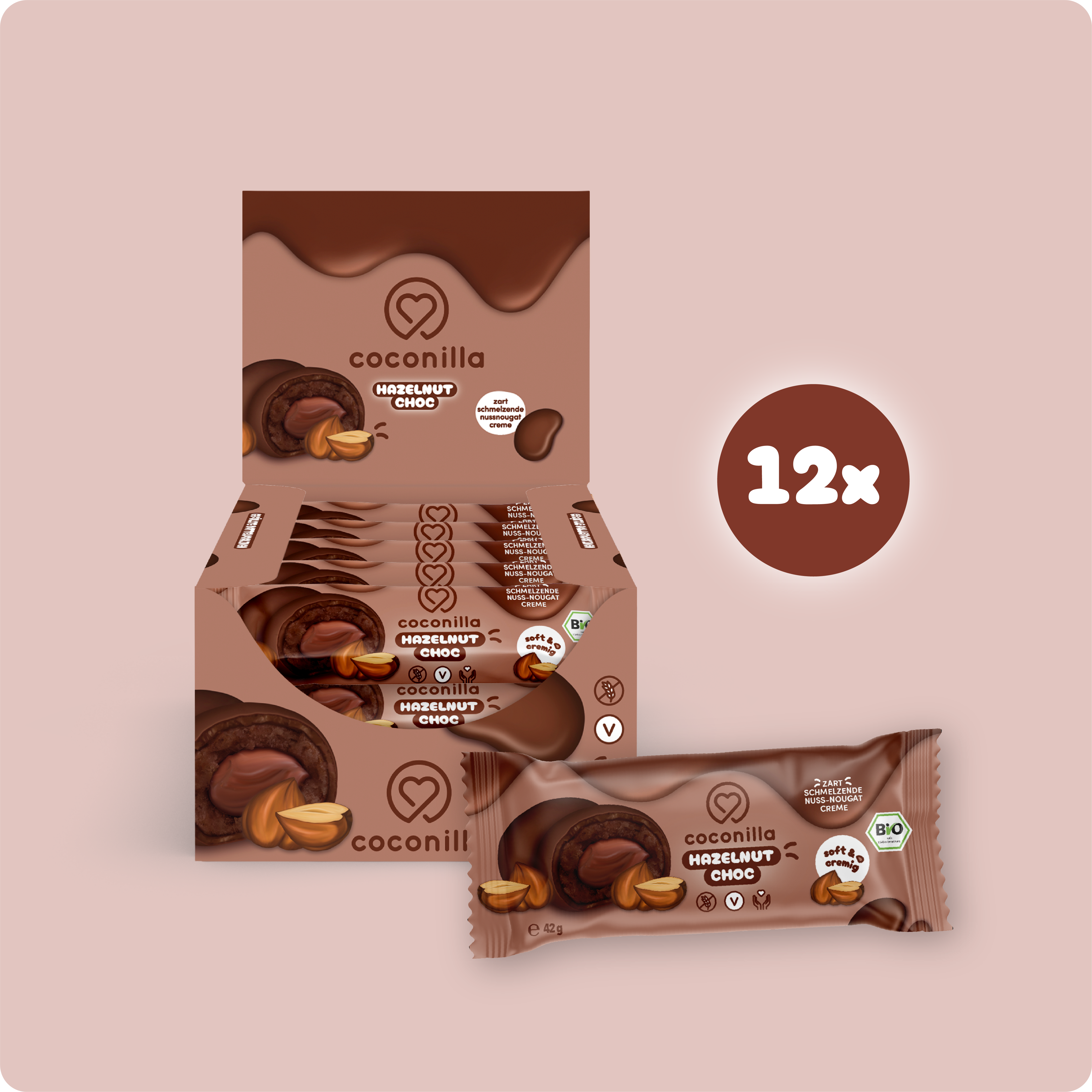 BIO - Dattelpralinen Hazelnut Choc - 12er Box