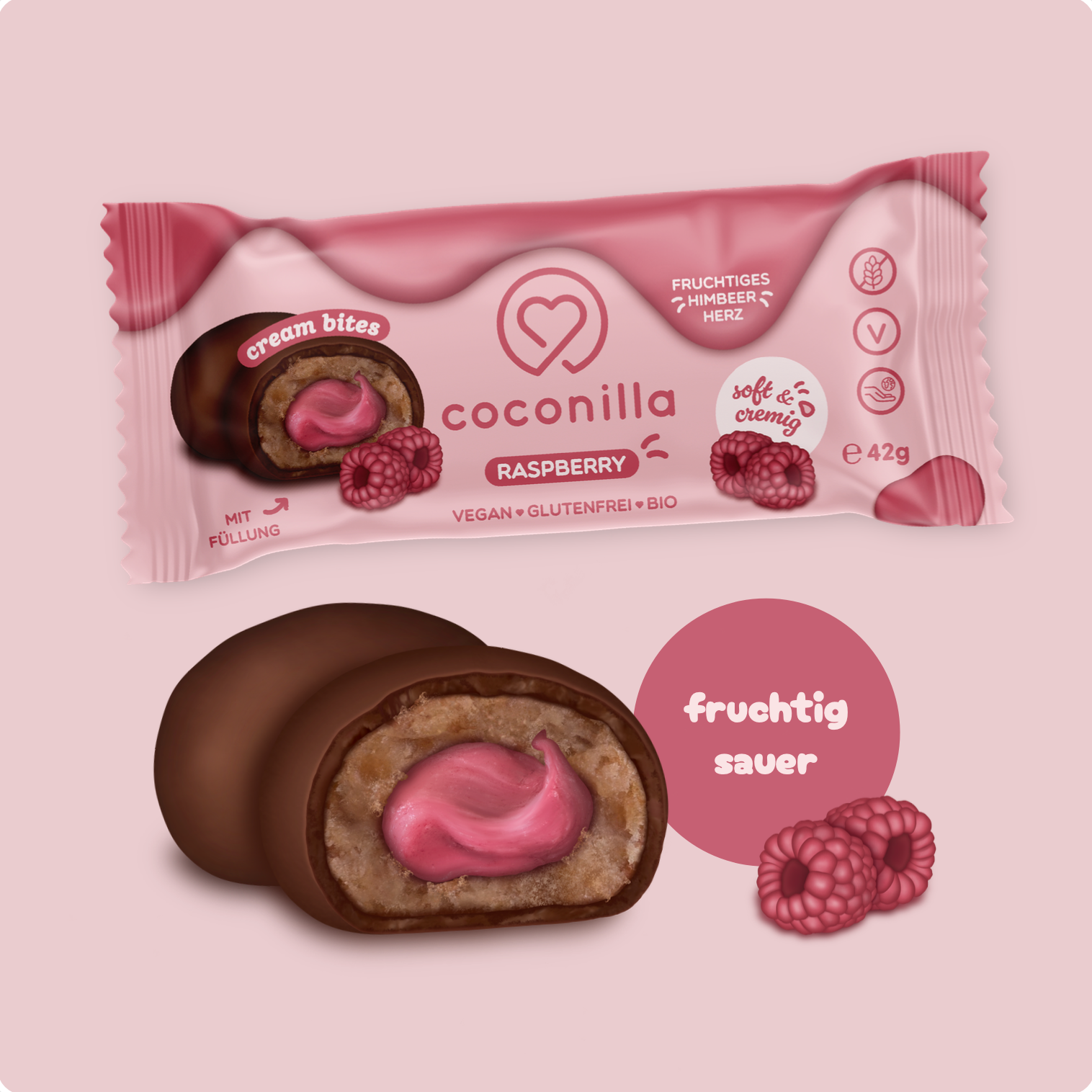 BIO - Cream Bites Raspberry