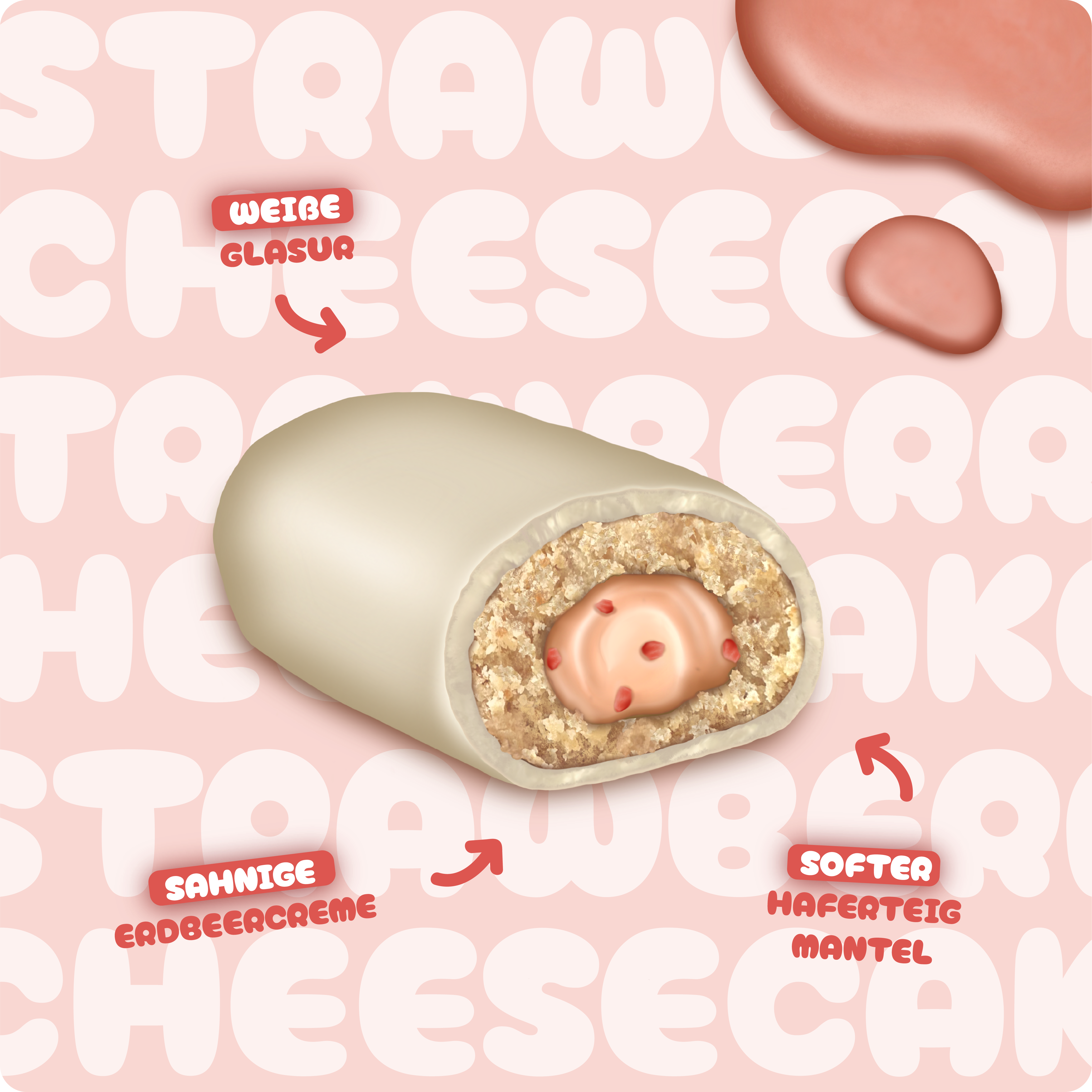 BIO - Cake Bar Strawberry Cheesecake - 15er Box