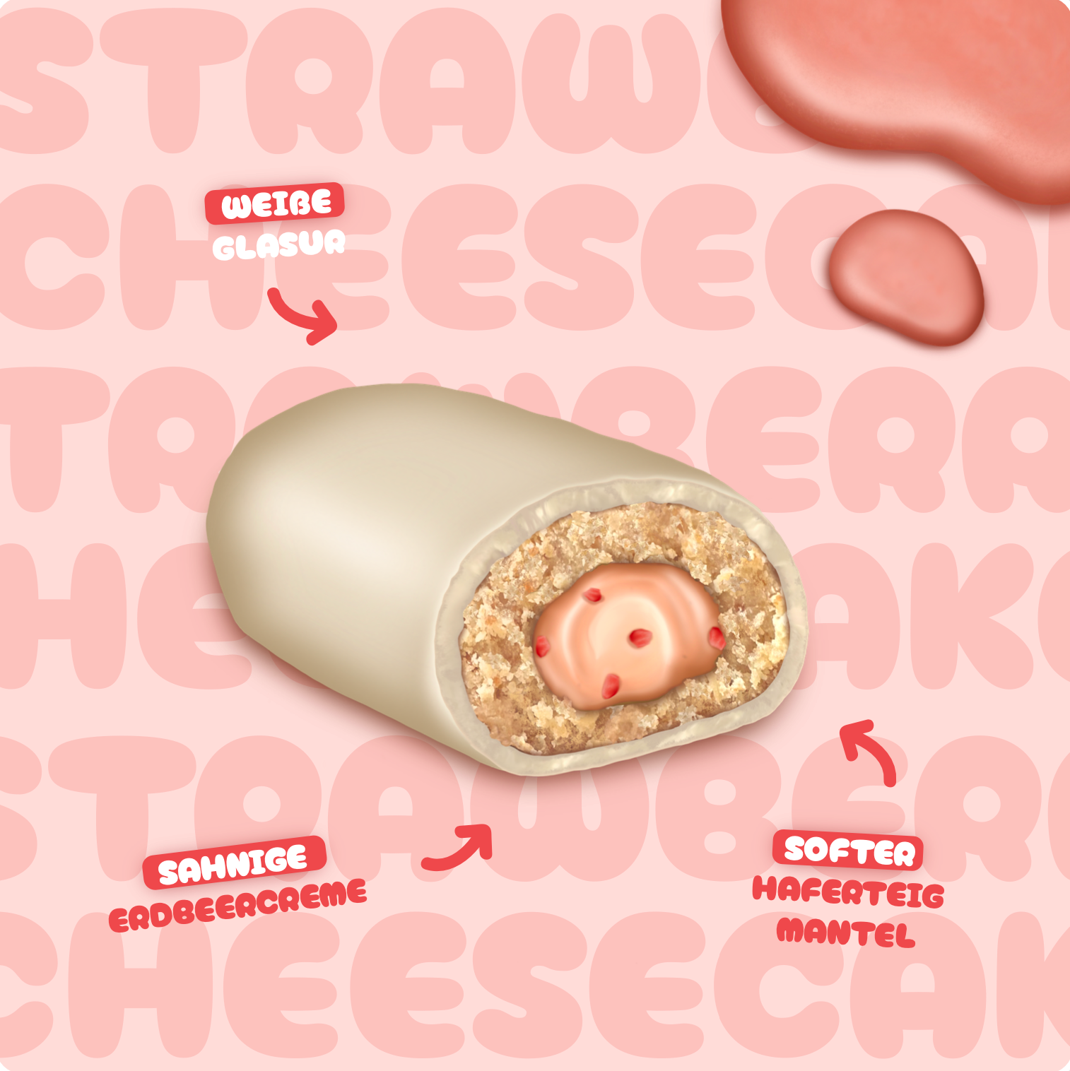 BIO - Cake Bar Strawberry Cheesecake