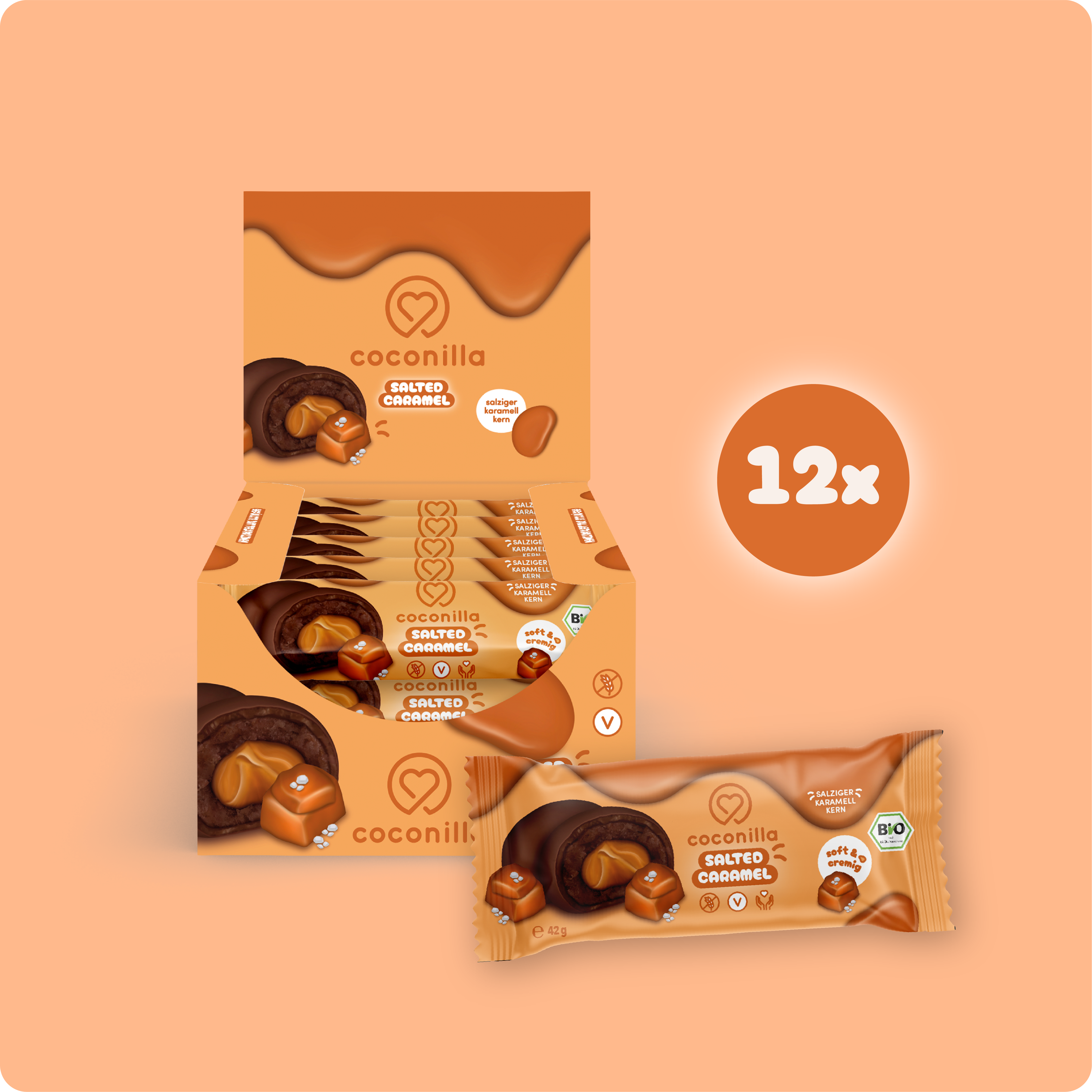 BIO - Dattelpralinen Salted Caramel - 12er Box