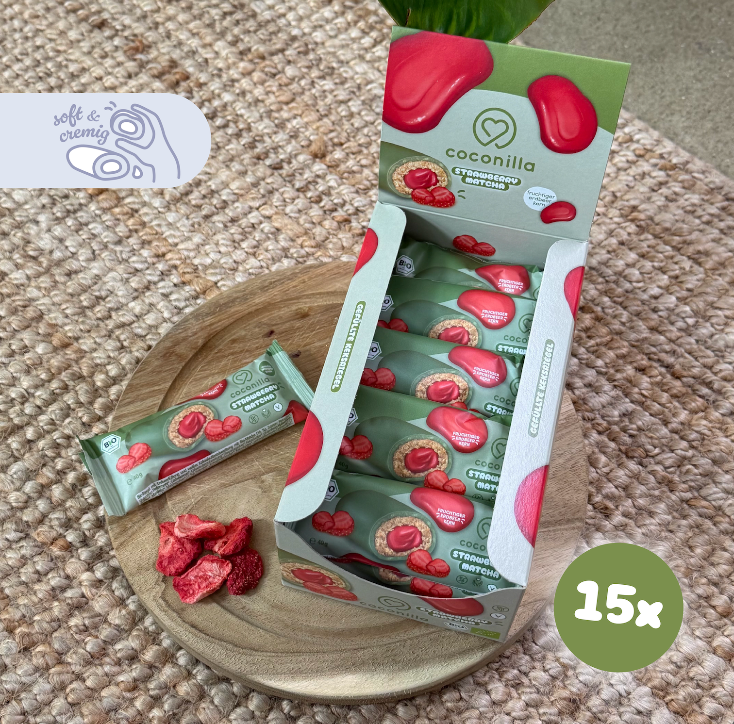 Cookie Bar Strawberry Matcha