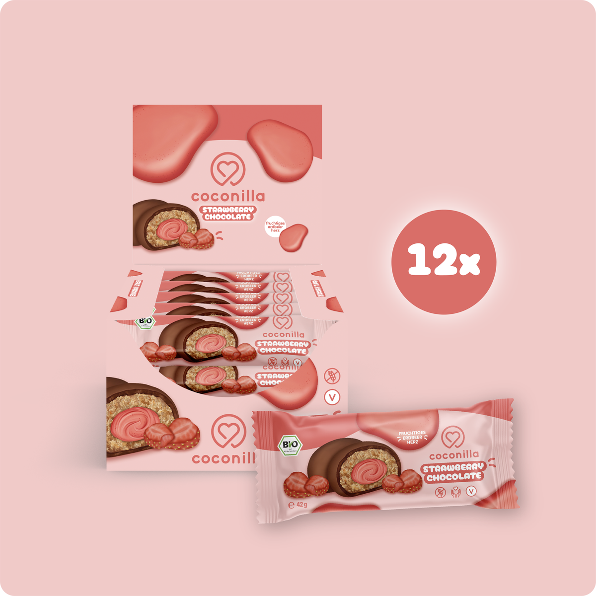 Cookiepralinen Strawberry Chocolate
